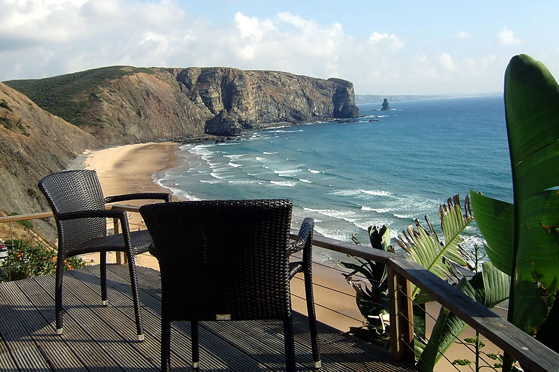 terrace of the holiday home with stunning ocean view
